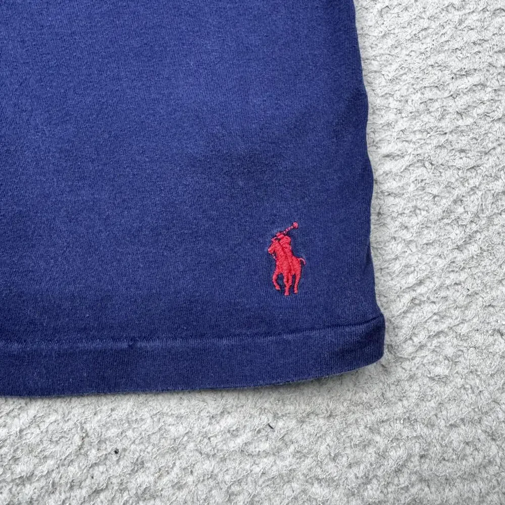 Polo Ralph Lauren Shirt Mens Large Blue American Flag Graphic Classic Fit Tee
